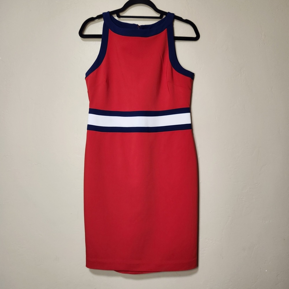 NWT Banana‎ Republic Red Sleeveless Sheath Dress Womens Size 10